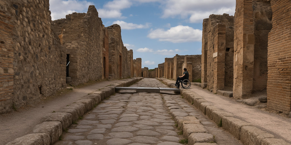 Ruines de Pompéi pour personnes handicapées